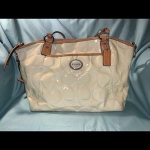 Cream Coach Purse
